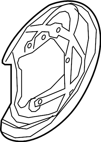 View 4M0615611C Brake Dust Shield Full-Sized Product Image