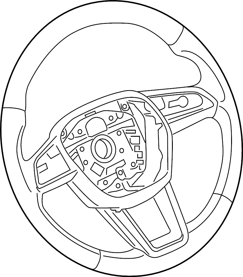View 4KE419091RQPJ Steering Wheel Full-Sized Product Image