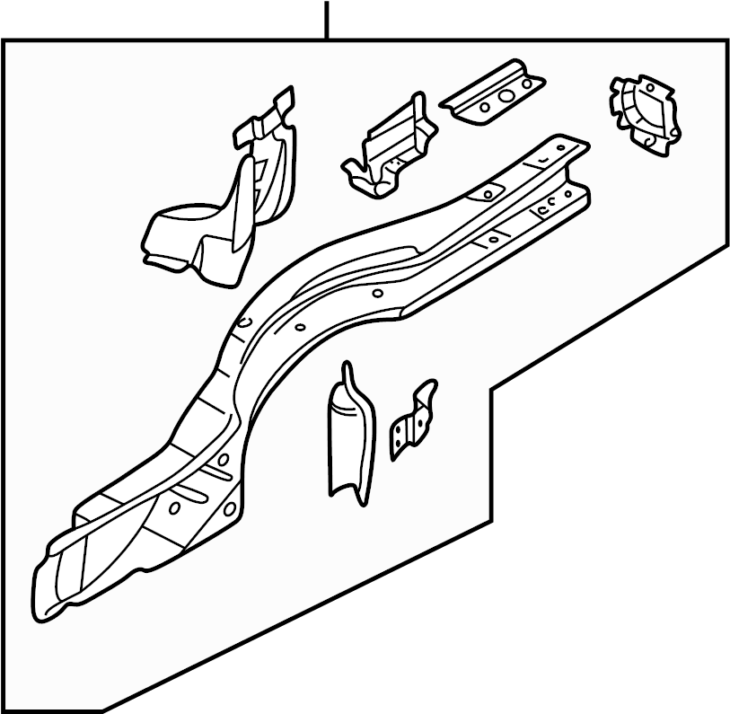 View 8D0803402F Rail. (Rear) Full-Sized Product Image