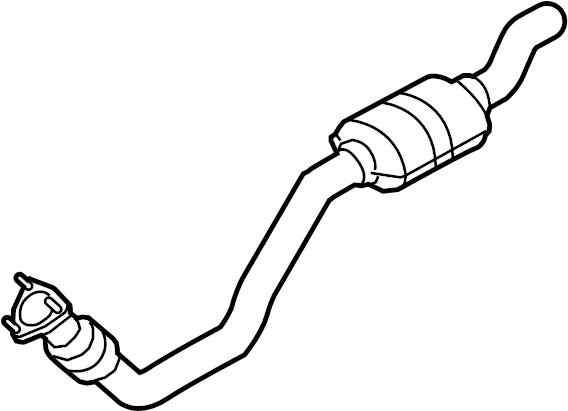 View 8K0254354B Pipe. Exhaust. Finish. Intermediate. Muffler. (Front) Full-Sized Product Image