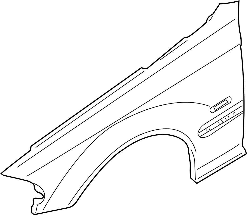 View 538120C100 Fender (Left, Front) Full-Sized Product Image