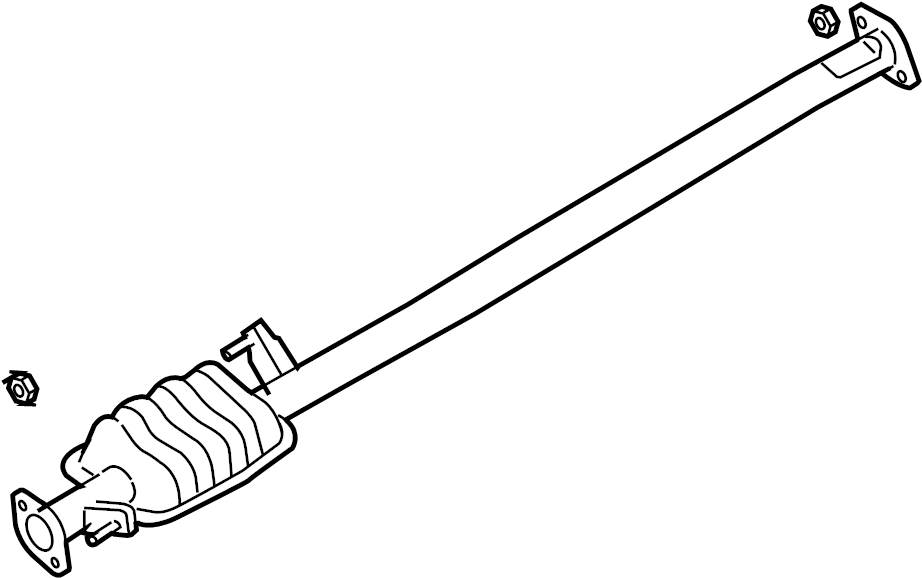 View 286502E401 MUFFLER ASSY-CTR(FRO. MUFFLER ASSY-CTR(FRONT). PIPE-EXHAUST,CTR Full-Sized Product Image