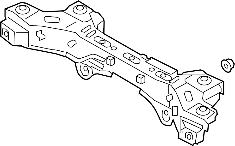 View 554052P250 Suspension Subframe Crossmember (Rear) Full-Sized Product Image