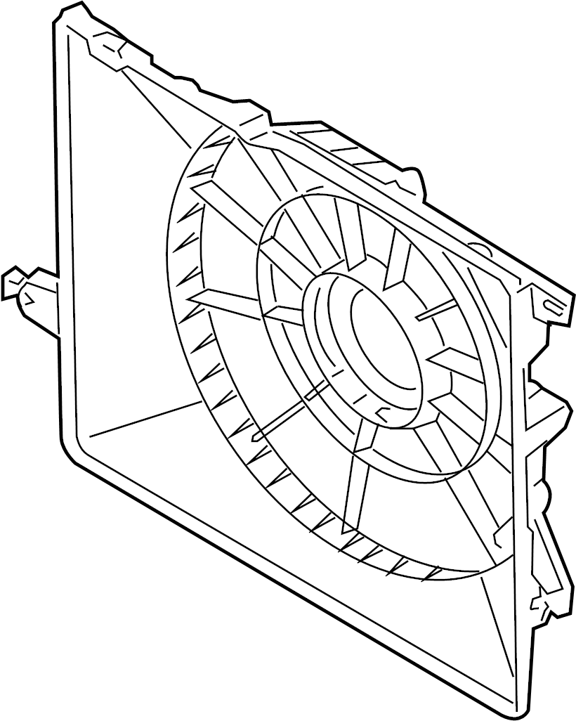 View 25350B8800 Engine Cooling Fan Shroud. SHROUD - RADIATOR.  Full-Sized Product Image