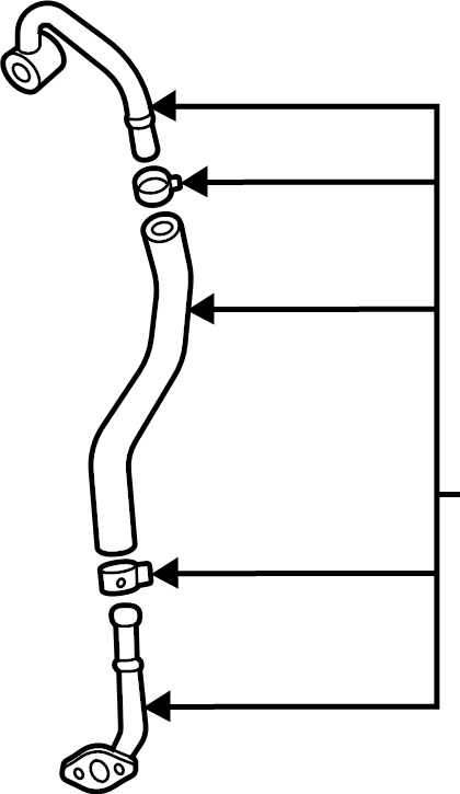 View 282502S300 Turbocharger Coolant Line Full-Sized Product Image