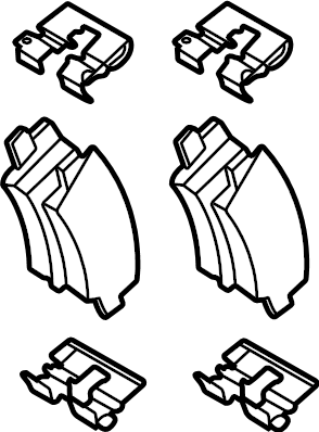 View 58302P2A31 Disc Brake Pad Set (Rear) Full-Sized Product Image