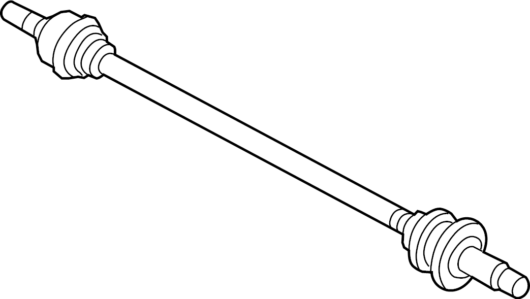 View 49600R5000 CV Axle Assembly (Left, Rear) Full-Sized Product Image
