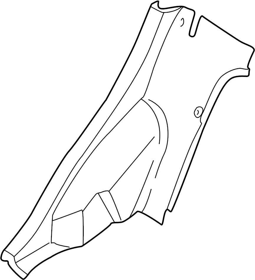 View 0K30A68760D08 MAT-WHEEL HOUSE, RH. TRIM ASSY-RR WHEEL HOUSE RH. TRIM-TIRE HOUSE,RH Full-Sized Product Image