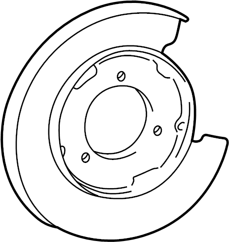 View 5825138000 Plate. Brake. Shield. Backing. (LH). (Left, Rear) Full-Sized Product Image