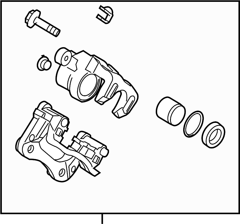 View 583103QA10 Disc Brake Caliper (Left, Rear) Full-Sized Product Image