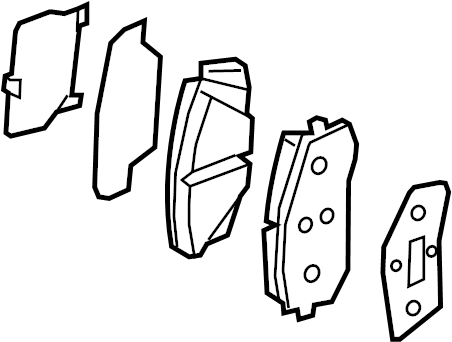 View 58101D4A20 Disc Brake Pad Set (Front) Full-Sized Product Image