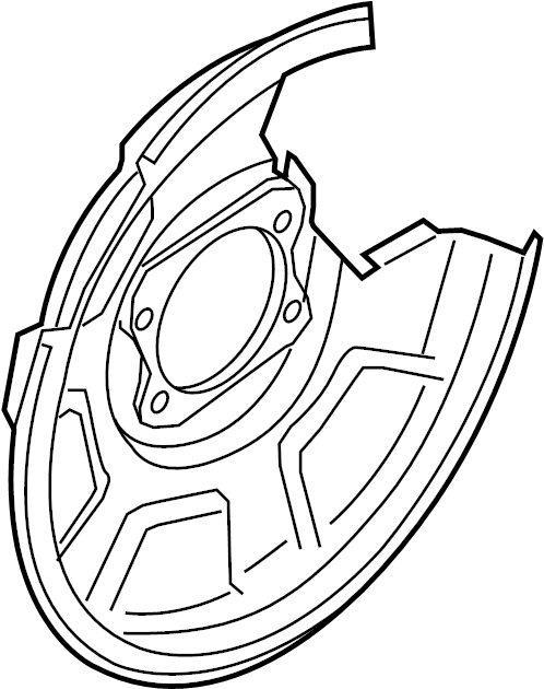 View 58244C1500 Brake Dust Shield (Right, Rear) Full-Sized Product Image