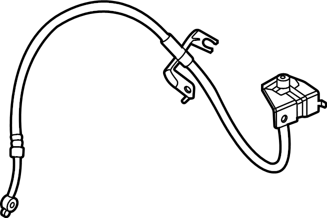 View 58732L1000 Brake Hydraulic Hose (Right, Front) Full-Sized Product Image