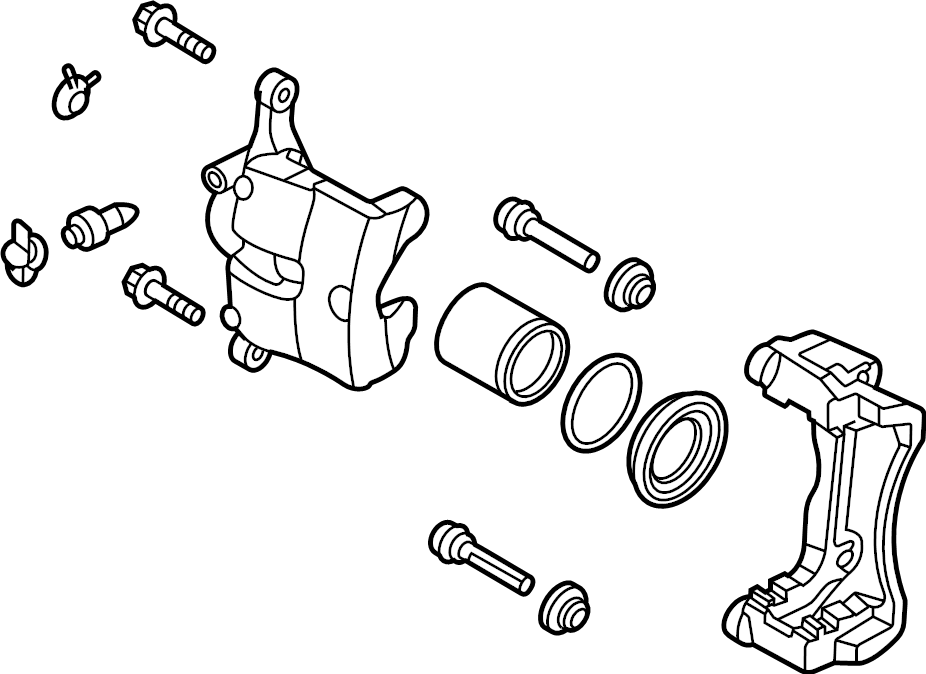 View 58180L0A00 Disc Brake Caliper (Left) Full-Sized Product Image