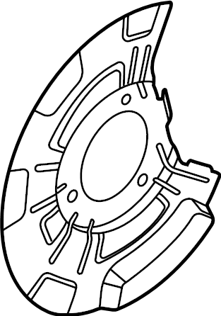 View 58243L1000 Brake Dust Shield (Left, Rear) Full-Sized Product Image