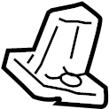 View 812102B000 Liftgate Lock Striker Plate Full-Sized Product Image