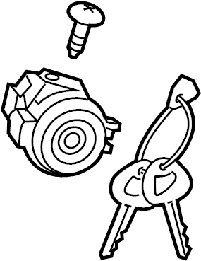 View 81905B2300 KEY & CYLINDER SET-L. KEY & CYLINDER SET-LOCK Full-Sized Product Image