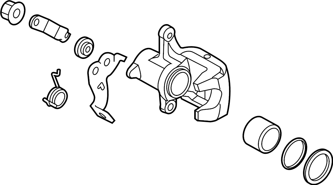 View 58310AAA40 Disc Brake Caliper (Left, Rear) Full-Sized Product Image