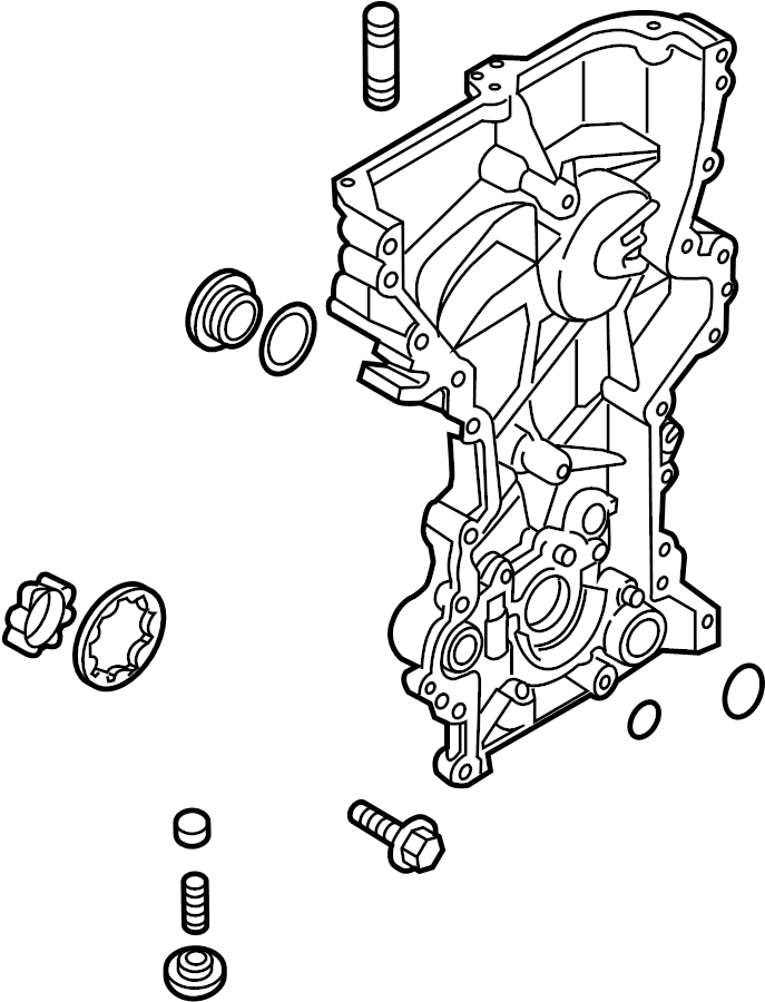 View 213502E740 Cover. Timing. Engine. Pump. Oil. (Front) Full-Sized Product Image