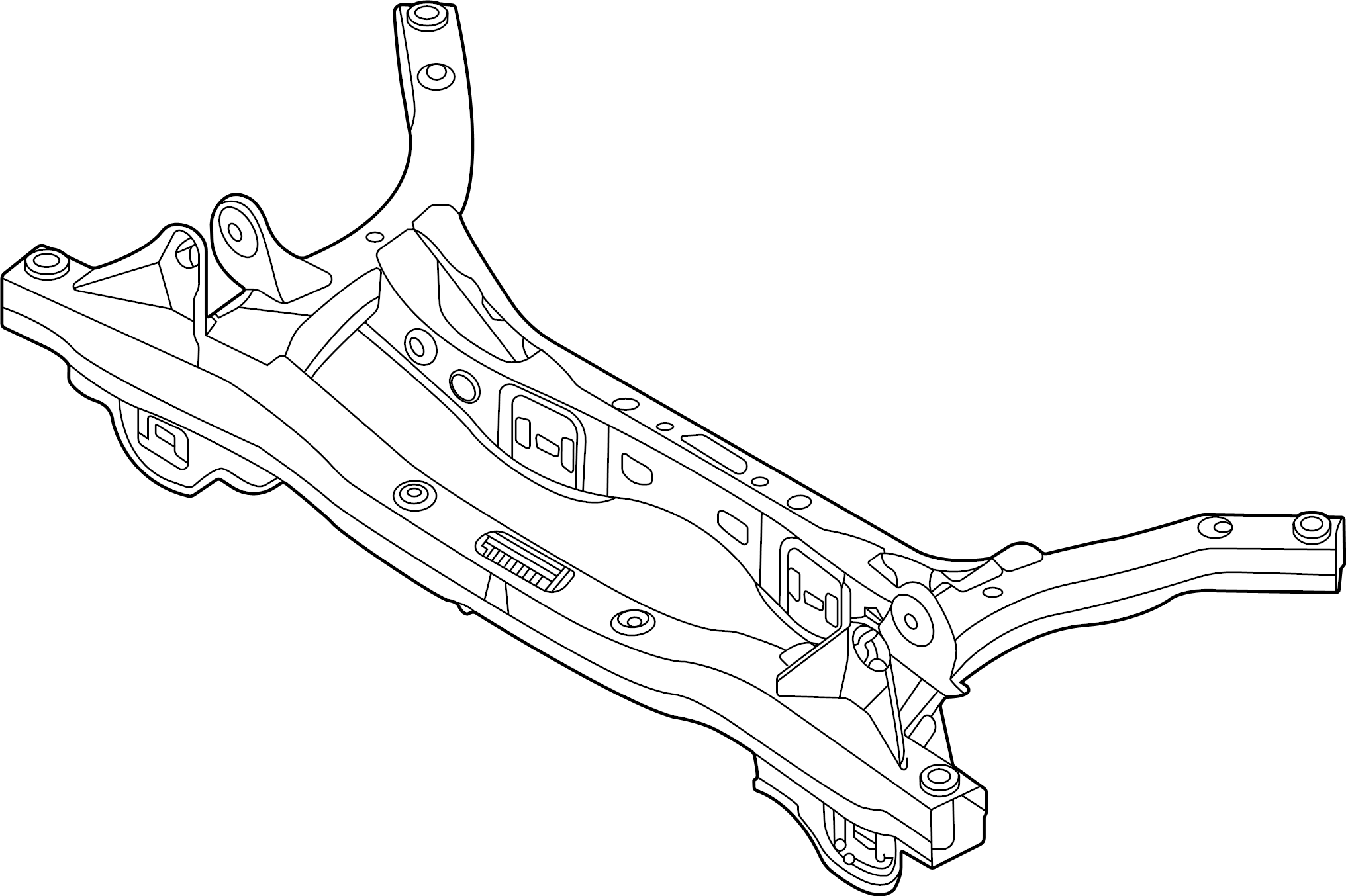 View 55410F2BA0 Suspension Subframe Crossmember (Rear) Full-Sized Product Image