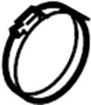 View 577221G000 Clamp. Pinion. STEERING. POWER. BAND. GEAR BOX. Boot. Rack and Bellows. STEEL - BEND.  Full-Sized Product Image