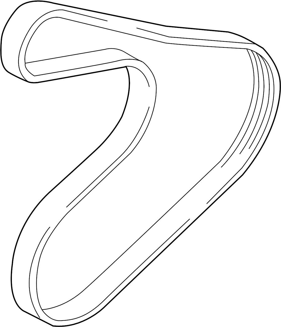 View 252122B720 Serpentine Belt Full-Sized Product Image
