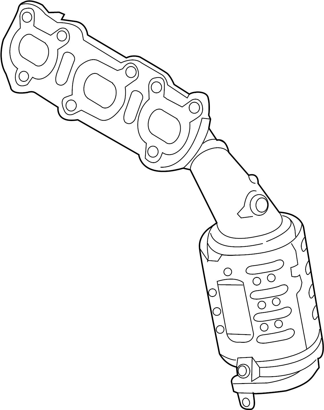 View 285103CFG0 Catalytic Converter with Integrated Exhaust Manifold (Left) Full-Sized Product Image
