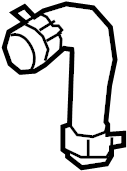 View 369702B001 Drive Motor Inverter Radiator Hose. HOSE ASSEMBLY - HPCU, OUTER. Outlet hose.  Full-Sized Product Image