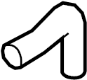 View 25450G2610 Drive Motor Inverter Radiator Hose. Engine Coolant Hose. Hose - Water.  Full-Sized Product Image