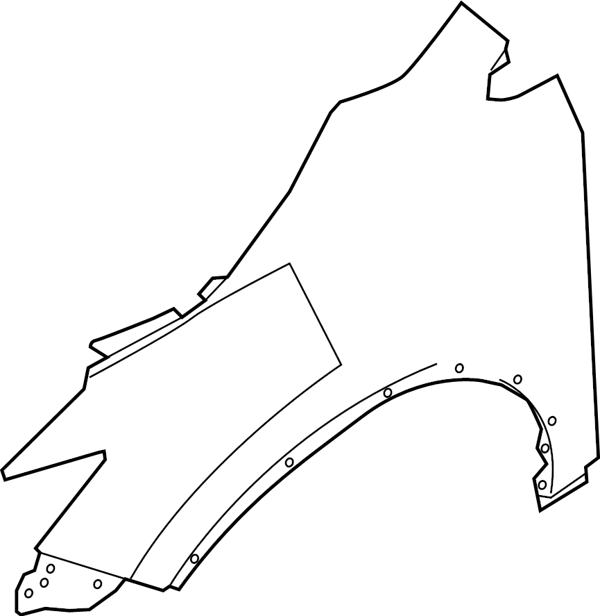 View 63101-5AA0A Fender (Left, Front) Full-Sized Product Image