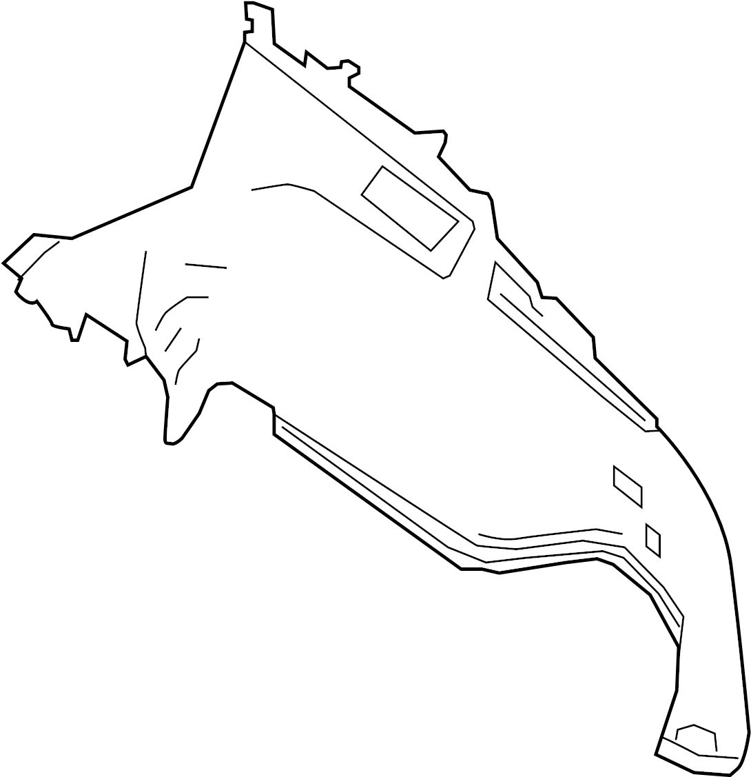 View 84950-5AA2B Interior Quarter Panel Trim Panel (Right, Lower) Full-Sized Product Image
