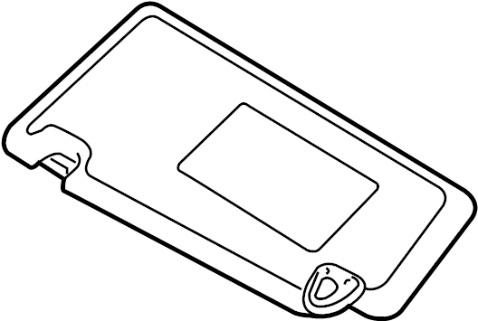 View 96401-3YL6A Sun Visor (Left) Full-Sized Product Image