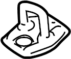 View 90575-1PA0A Door Lock Striker Plate (Left, Upper) Full-Sized Product Image
