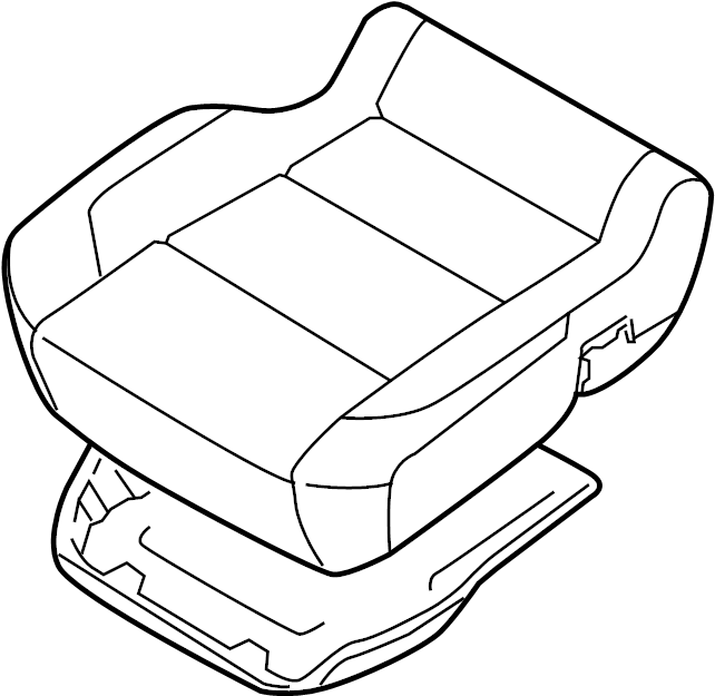 View 87300-ZZ51B Seat Cushion Foam (Front) Full-Sized Product Image
