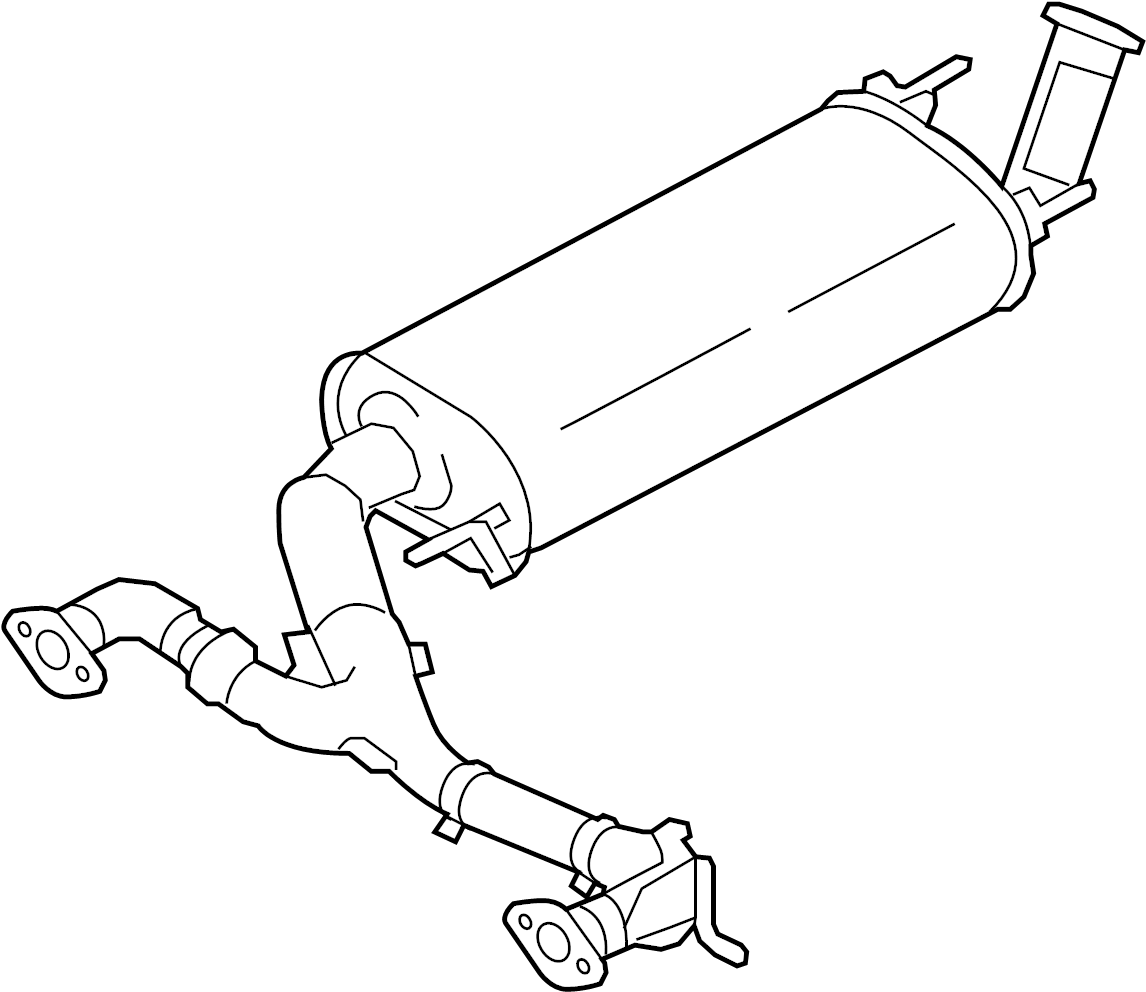 2017 Nissan Altima Exhaust Muffler 20100 5ZM0E Genuine Nissan Part