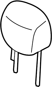 View 86400-6GX7E Headrest (Front) Full-Sized Product Image