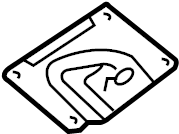 View 73188-EB030 Roof Luggage Carrier Side Rail Bracket (Right, Rear) Full-Sized Product Image