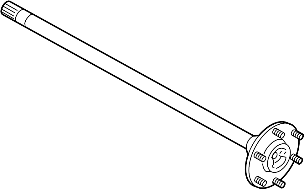 View 38162-ZH06D Shaft Axle.  (Right, Rear) Full-Sized Product Image