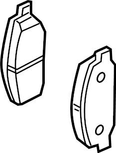 View D4060-6MT0A Disc Brake Pad Set (Rear) Full-Sized Product Image
