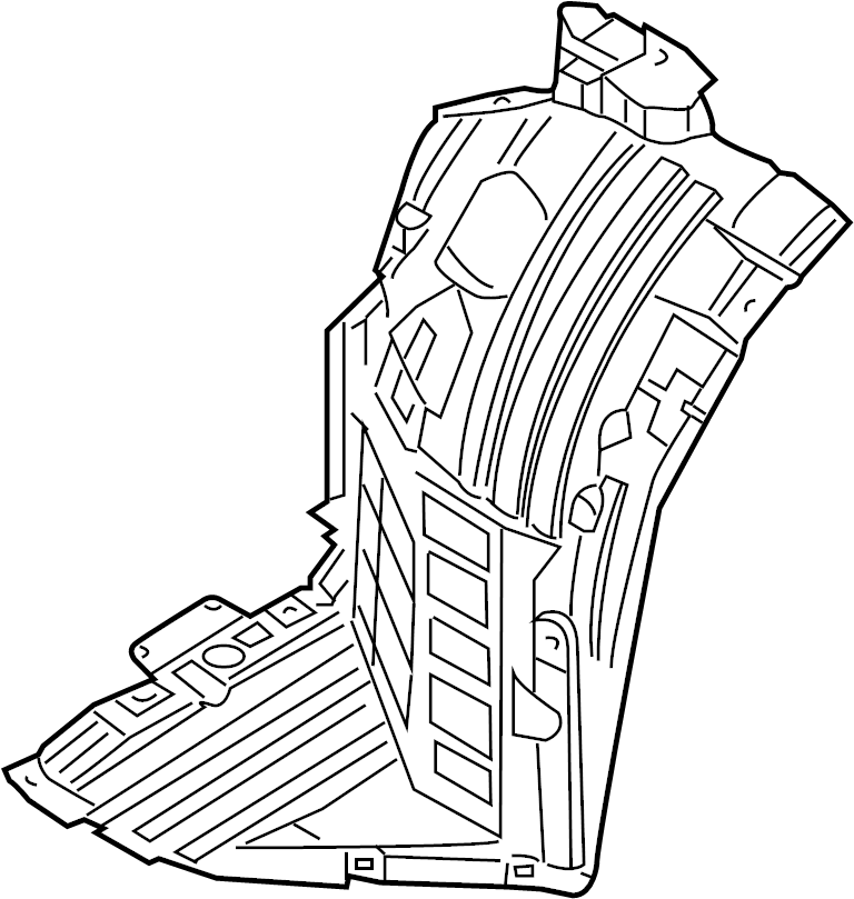 View 63845-CD000 Fender Splash Shield (Left, Front) Full-Sized Product Image