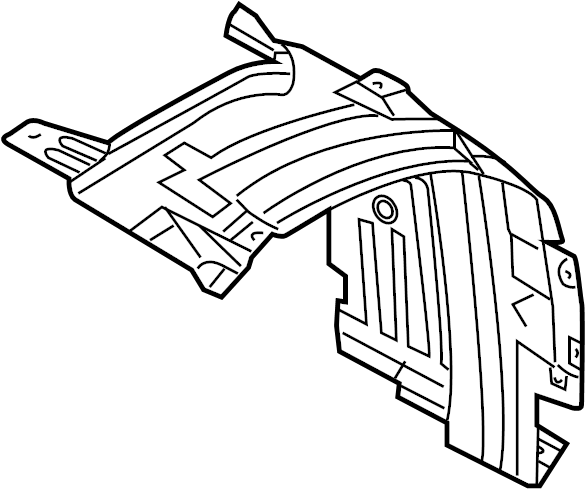 View 63842-CD000 Fender Splash Shield (Right, Front) Full-Sized Product Image