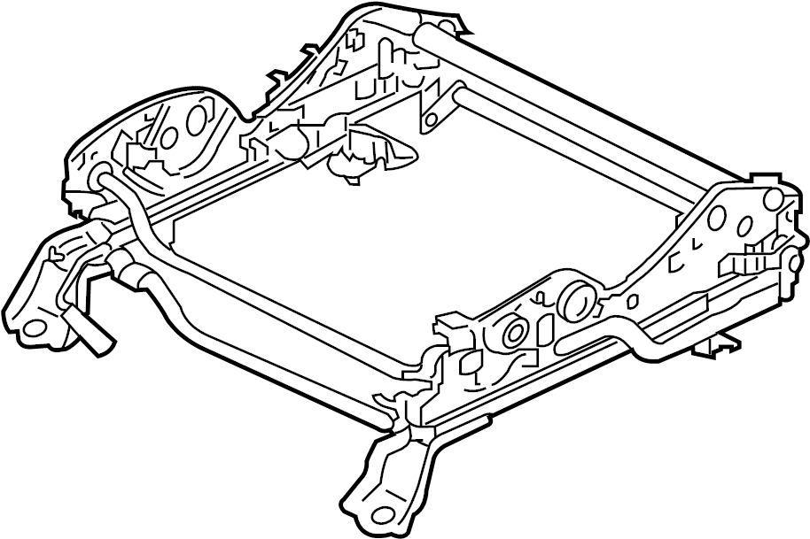 View 87450-6GA0D Seat Track (Left, Front) Full-Sized Product Image