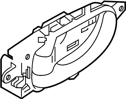 View 80671-3NF1A Interior Door Handle (Left, Rear) Full-Sized Product Image