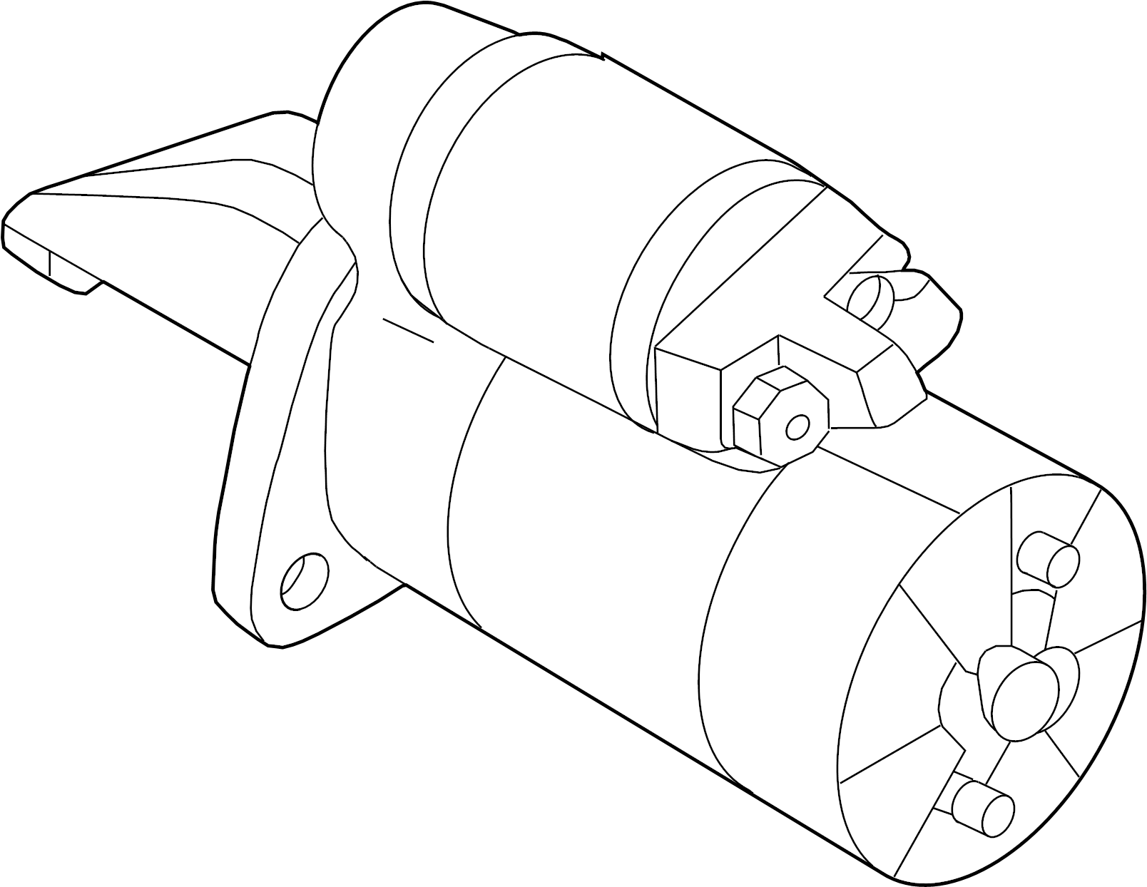 View 2330M-ZJ60CRW Starter Motor Full-Sized Product Image