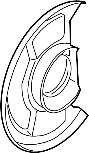 View 44020-CY01B Brake Splash Guard. Plate Back, Brake.  (Right, Rear) Full-Sized Product Image