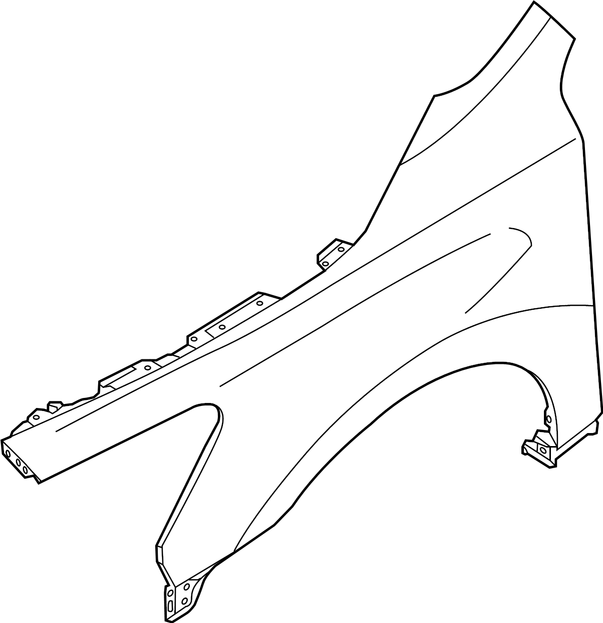 View 63100-9HS0A Fender (Right, Front) Full-Sized Product Image