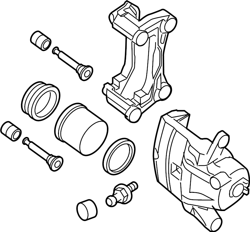 View D100M-3TA0JNW REMANUFACTURED Caliper F.  (Right, Front) Full-Sized Product Image