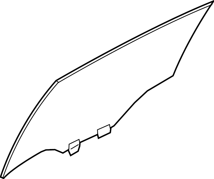 View 82301-6CA1A Door Glass (Left, Rear) Full-Sized Product Image
