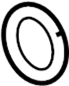 View 20695-5TA0B Bearing Seal, Exhaust Joint. Drive Nut.  (Front) Full-Sized Product Image