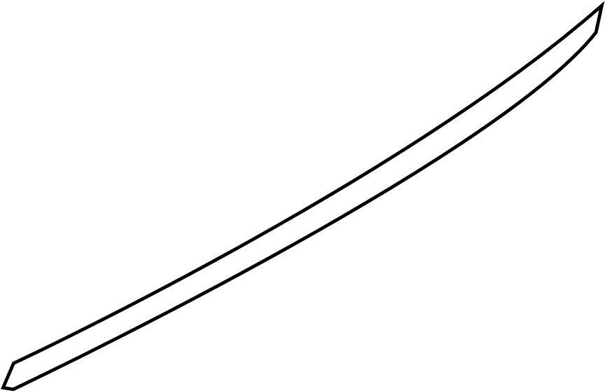 View 80821-JX30A Door Window Belt Weatherstrip (Left, Front) Full-Sized Product Image